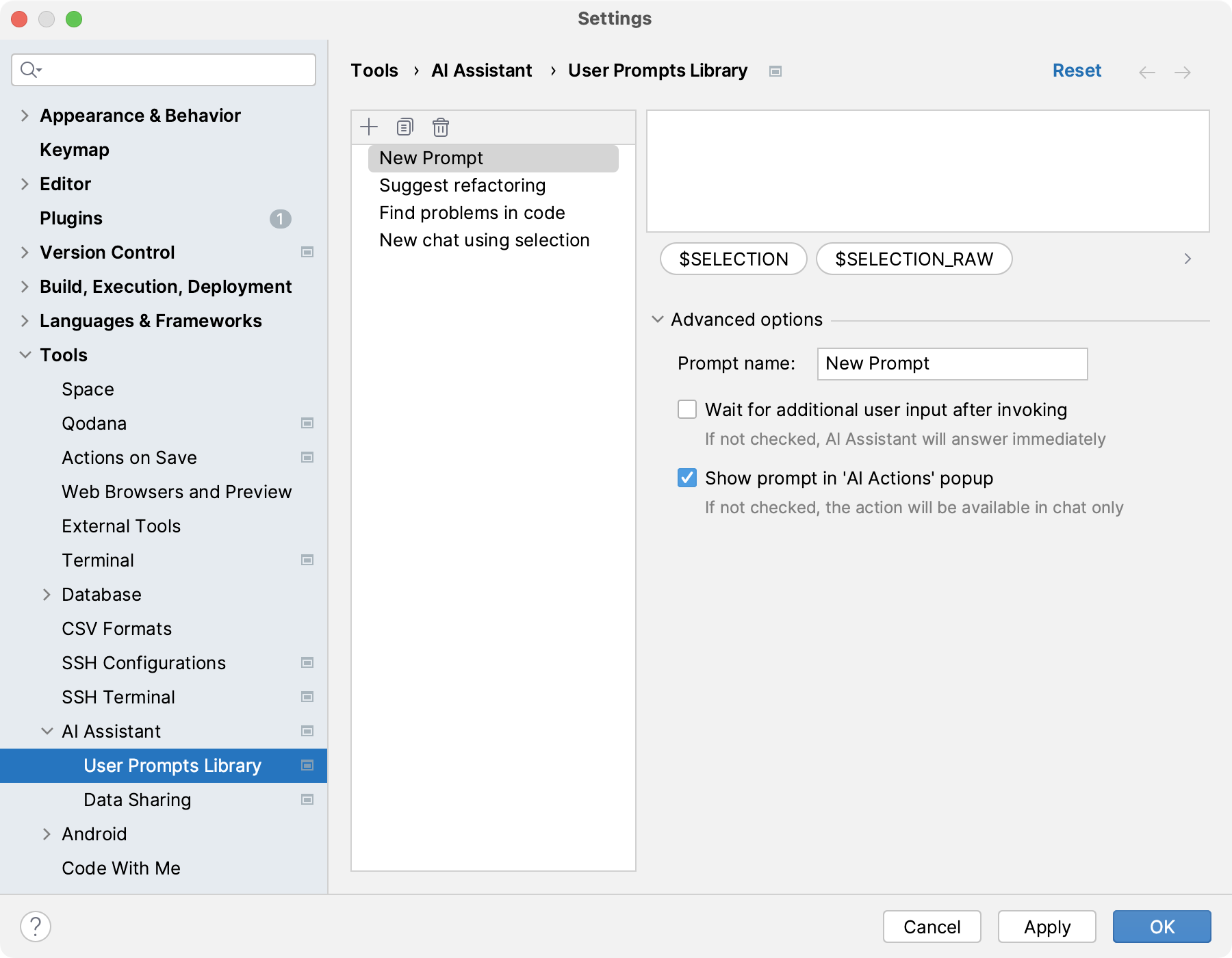IntelliJ IDEA:用户提示库设置 IntelliJ IDEA:用户提示库设置