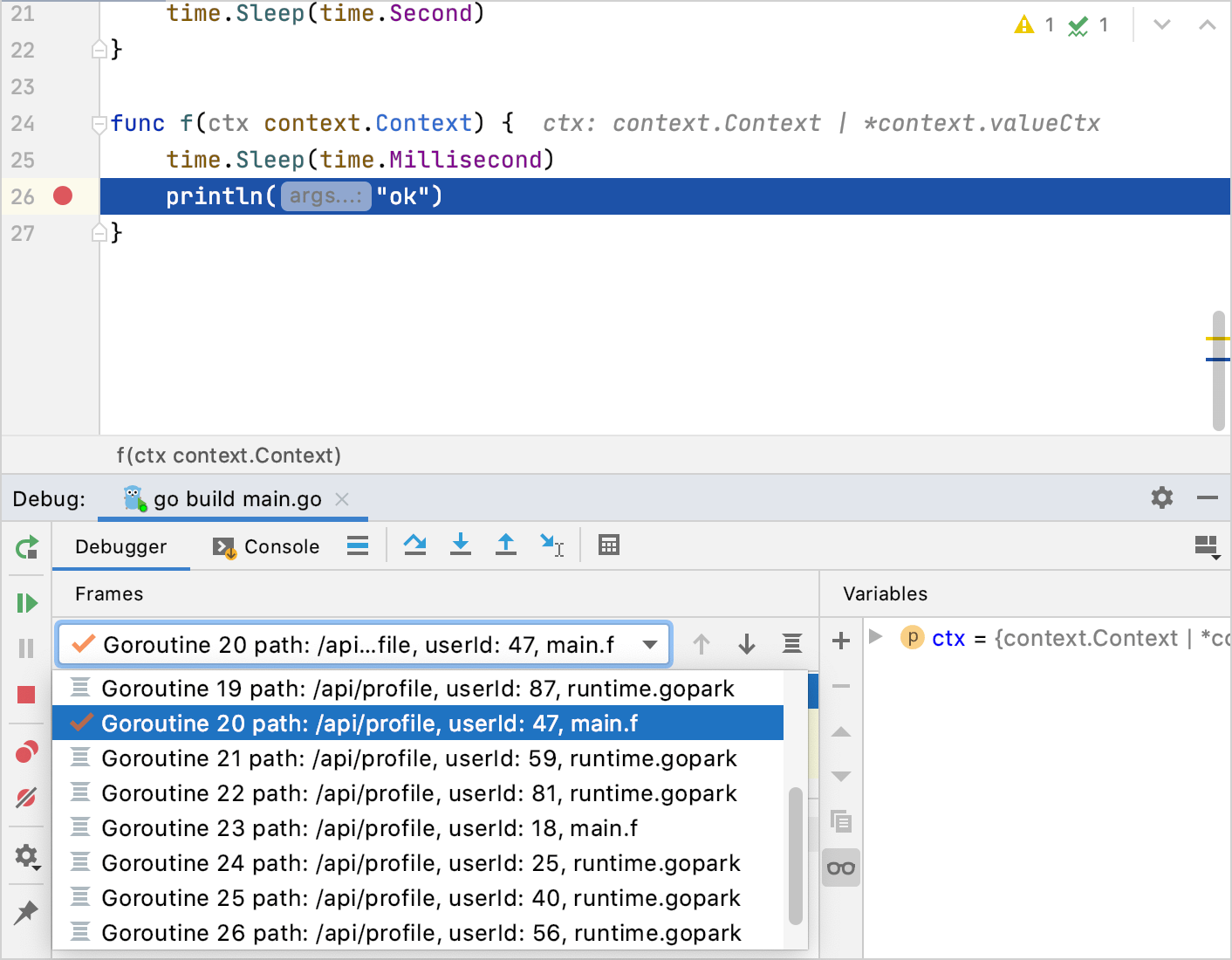 带标签的 goroutine 列表 带标签的 goroutine 列表