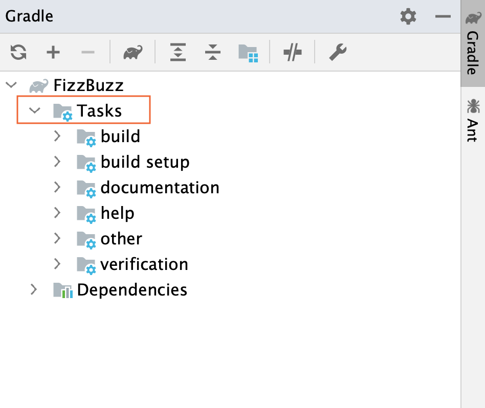 Gradle 工具窗口 Gradle 工具窗口