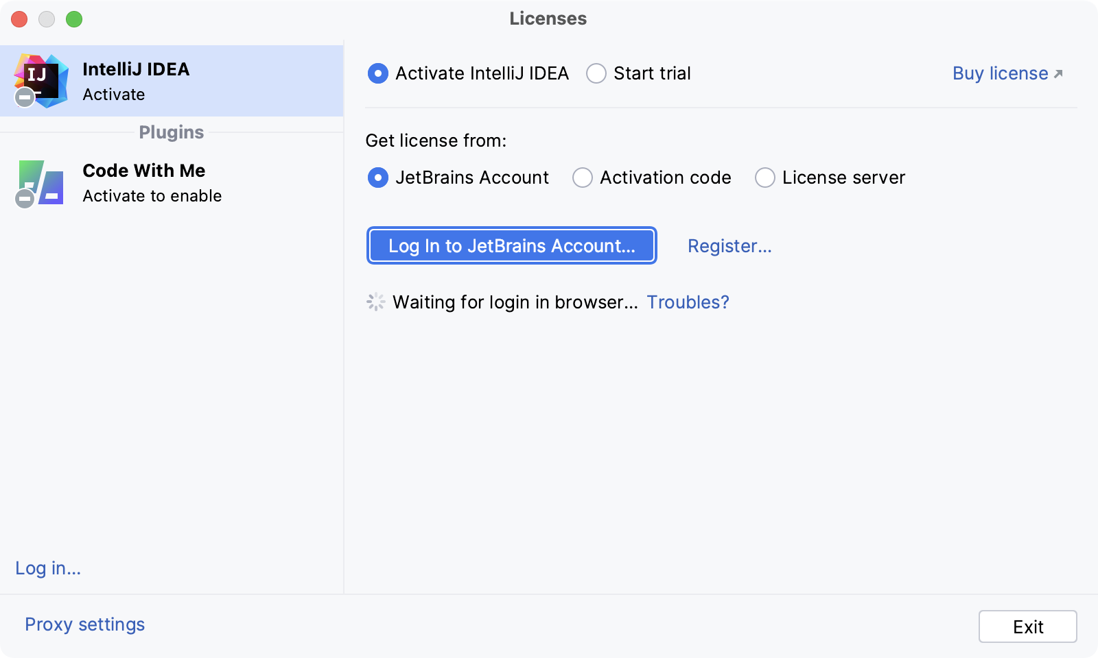 使用 JB 按键激活 IntelliJ IDEA 许可证 使用 JB 按键激活 IntelliJ IDEA 许可证