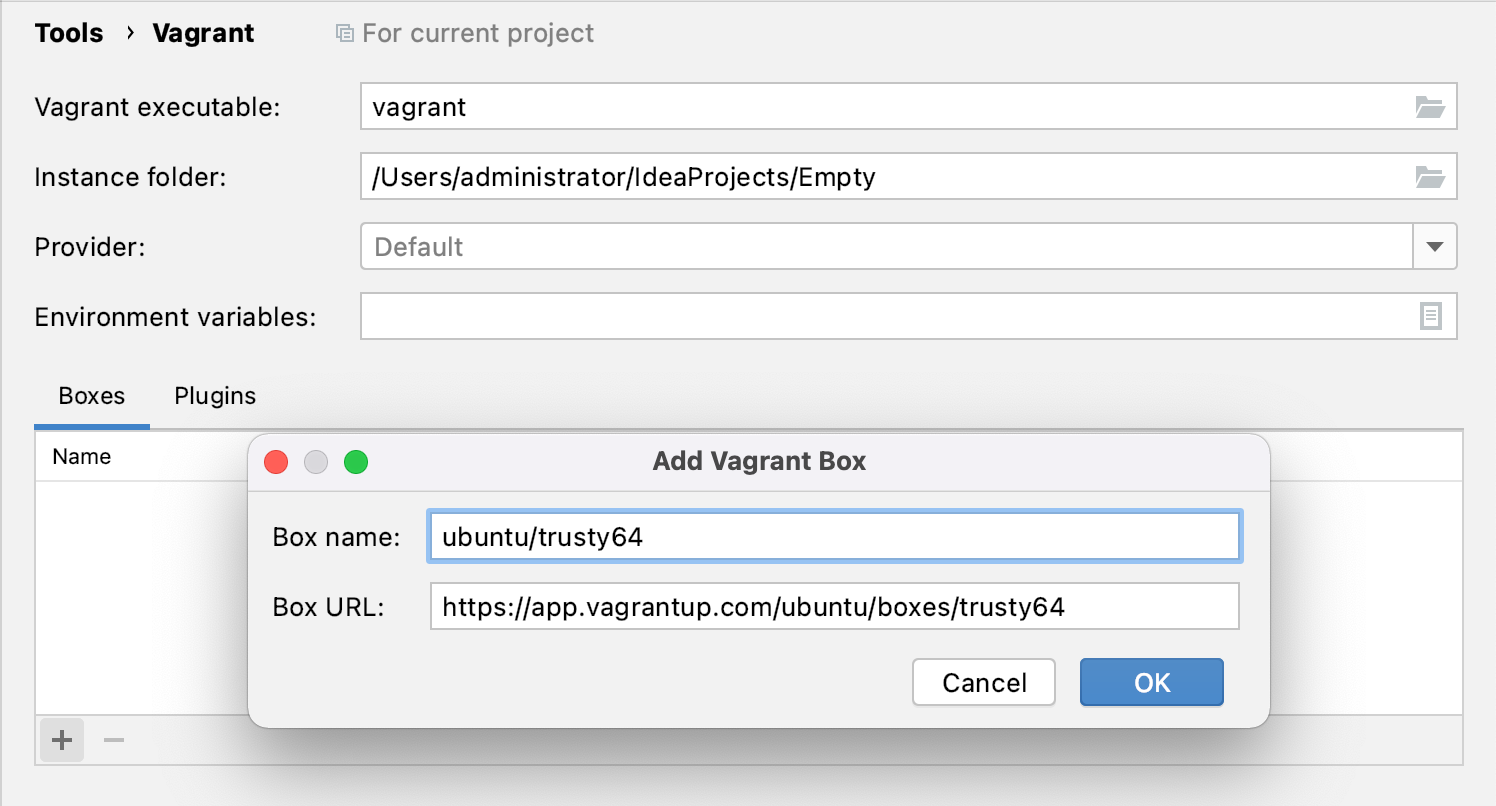 将虚拟盒子添加到 Vagrant 将虚拟盒子添加到 Vagrant