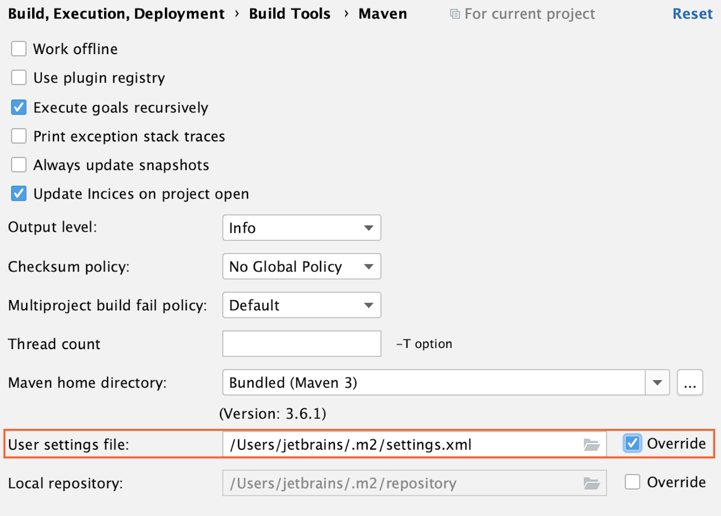 Maven 设置:用户设置文件 Maven 设置:用户设置文件
