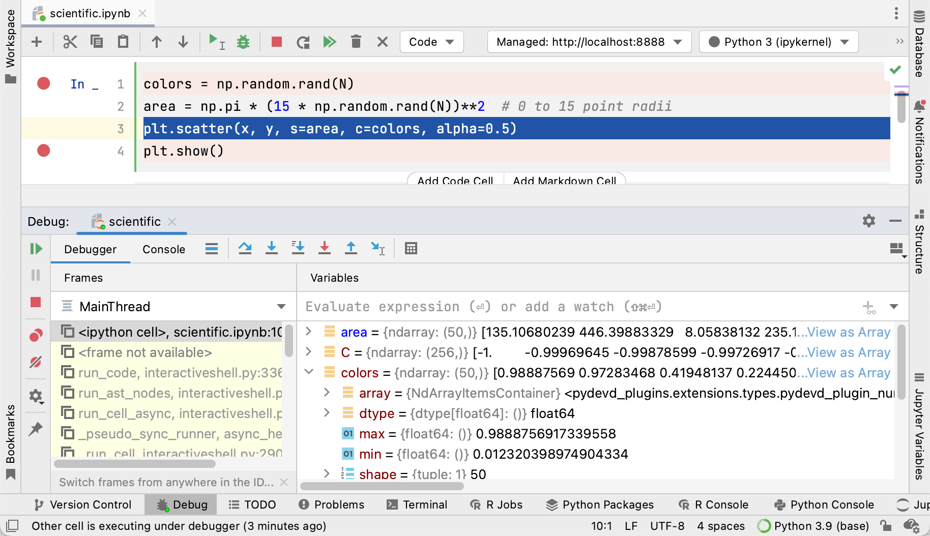 在 Jupyter Notebook 调试器中单步执行 在 Jupyter Notebook 调试器中单步执行