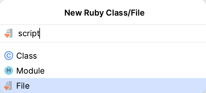 新的 Ruby 文件/类 新的 Ruby 文件/类