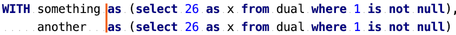 排列所有 AS 关键字 排列所有 AS 关键字