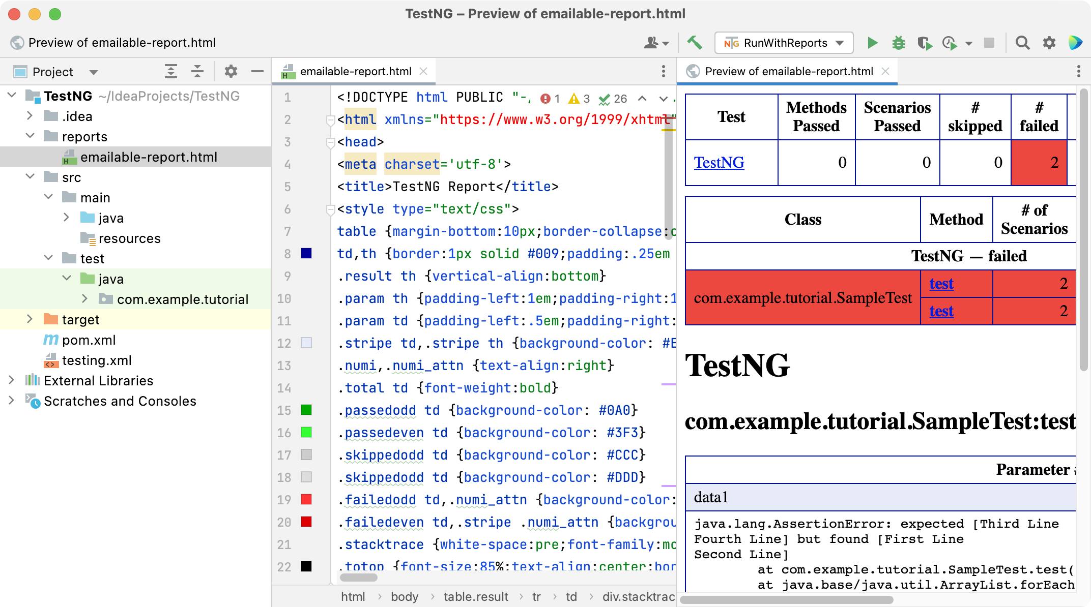 查看 TestNG HTML 报告 查看 TestNG HTML 报告