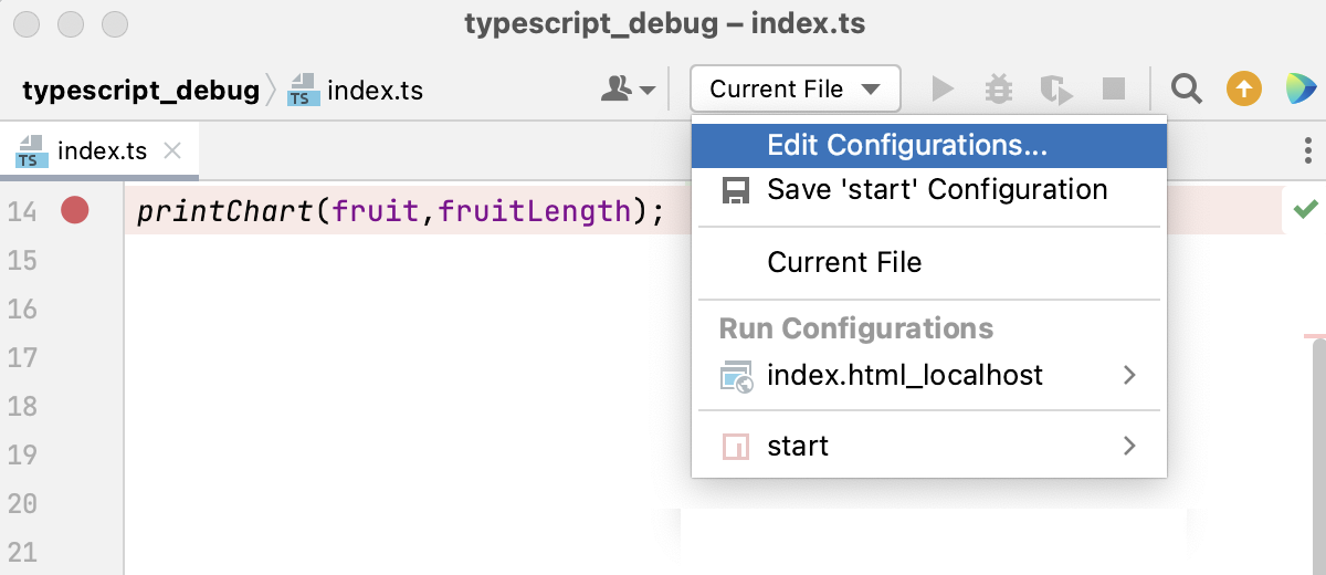 打开编辑配置对话框 打开编辑配置对话框