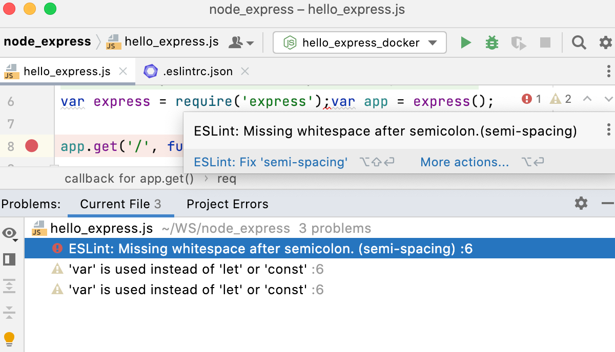 Docker 容器中的 ESLint Docker 容器中的 ESLint