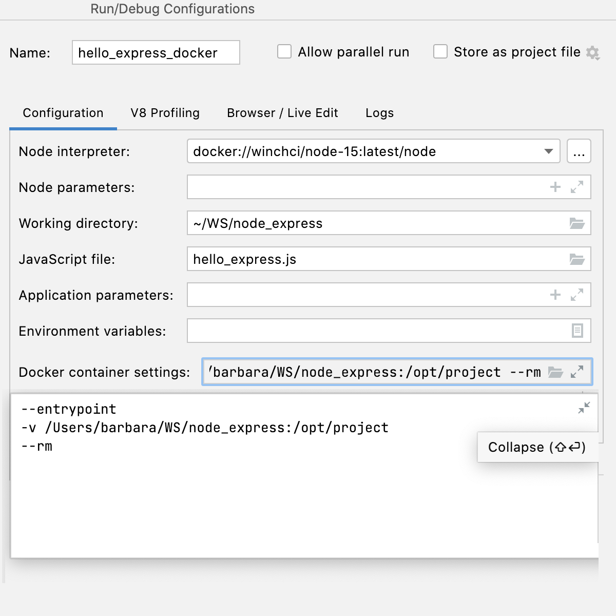 Node.js 与 Docker:运行/调试配置、Docker 容器设置 Node.js 与 Docker:运行/调试配置、Docker 容器设置