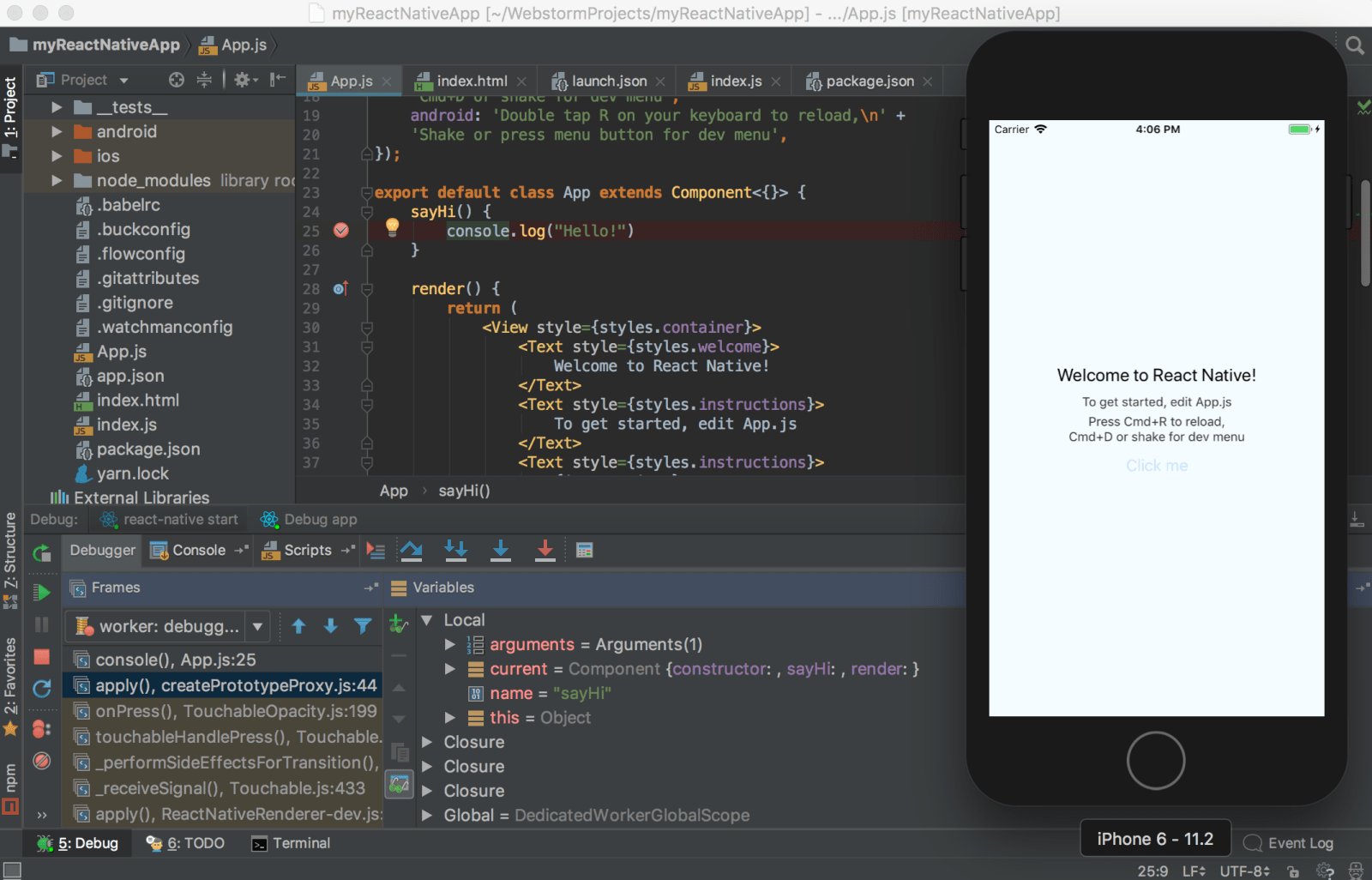 React Native 应用程序正在模拟器上运行 React Native 应用程序正在模拟器上运行